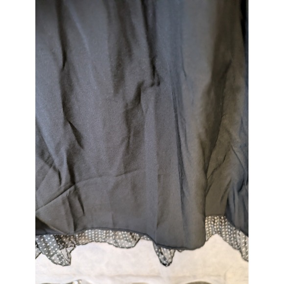 MOTF Polka Dot Mock Neck Pleated Midi Dress Black White Size S - Picture 5 of 8